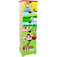 Cómoda de madera con diseño de granja de Fantasy Fields para niños TD-11323A
